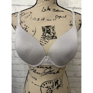 Victoria’s Secret Bra T Shirt Lightly Lined Demi Size 34DD Gray Logo Convertible